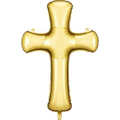 ballon-en-aluminium-croix-or