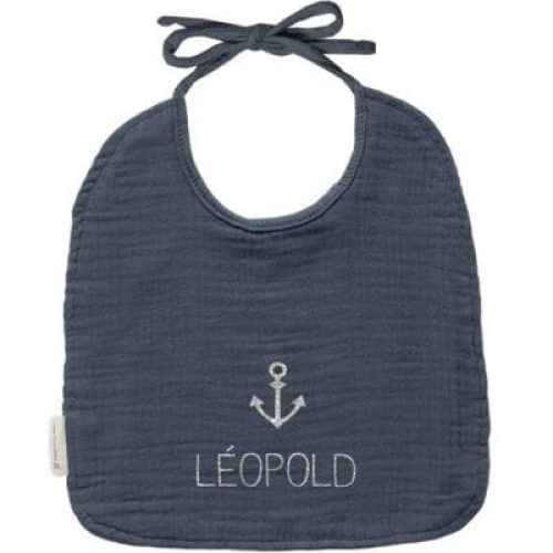 bavoir-a-nouer-bleu-petrole-personnalisable