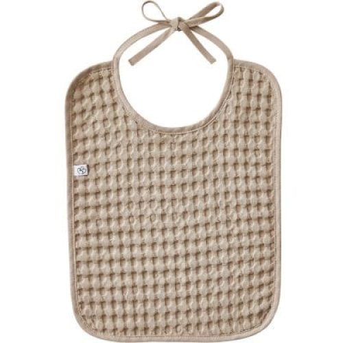 bavoir-a-nouer-en-coton-gaufre-latte