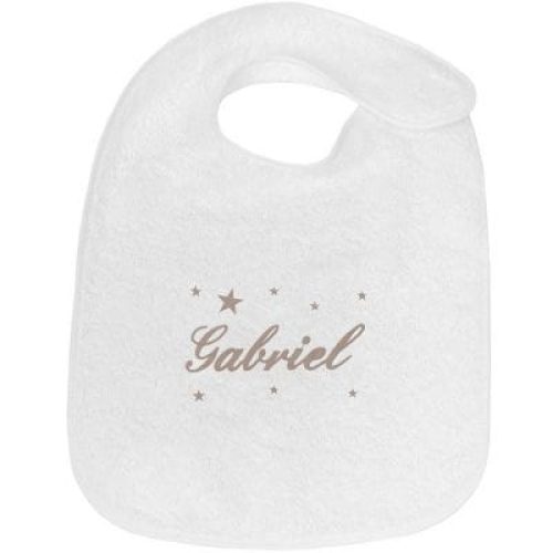 bavoir-a-velcro-etoile-taupe-personnalisable