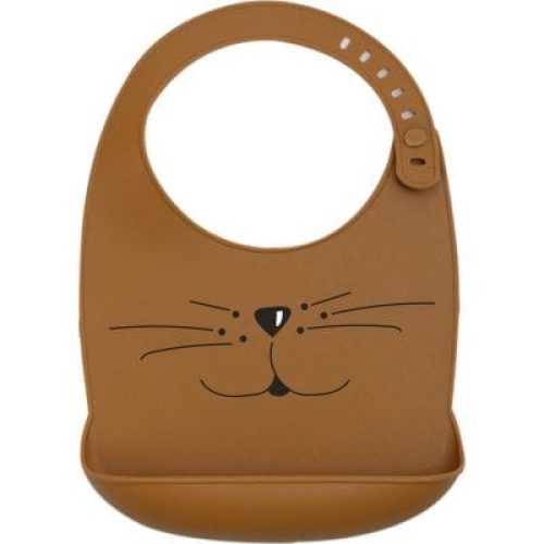 bavoir-en-silicone-chat-caramel