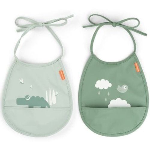 bavoir-petit-lot-de-2-croco-vert