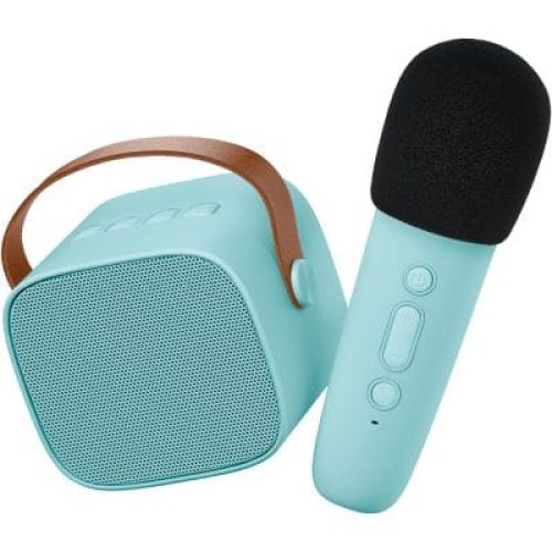 boite-karaoke-enceinte-et-micro-bleu