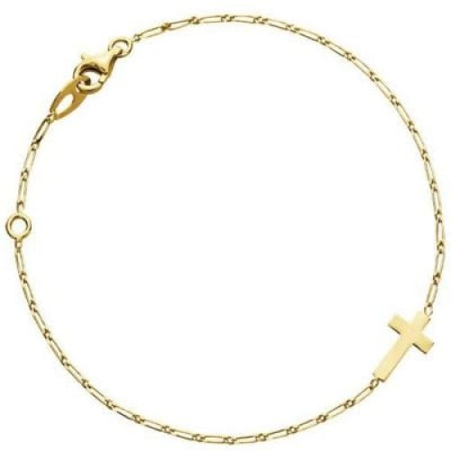 bracelet-croix-or-jaune-18-carats