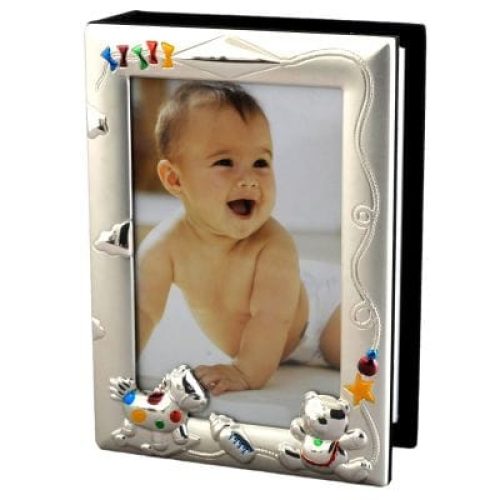 cadre-album-photo-jouets-multicolores-metal-argente