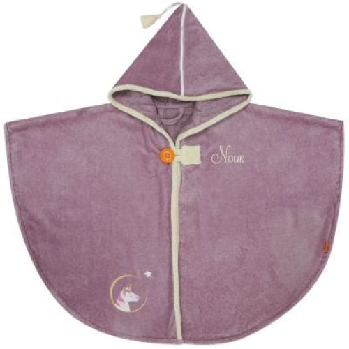 cape-de-bain-licorne-parme-personnalisable-0-5-ans