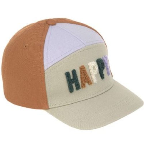 casquette-visiere-courbee-happy-kaki-clair-caramel-2-6-ans