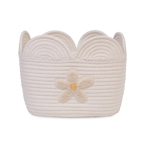 Panier fleur - 30x20x15CM - Corde De Coton - Ecru