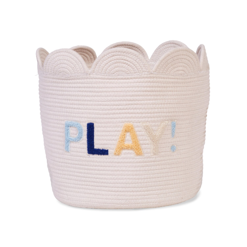 Panier fleur - 35x35x35cm- Corde De Coton - Ecru