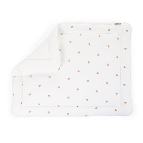 Tapis De Parc - 75x95 Cm - Jersey + Mousseline - Hearts