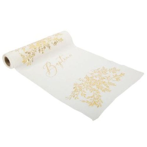 chemin-de-table-bapteme-lisere-vegetal