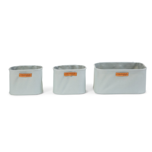 Lot de 3 paniers de rangement suspendus Polyester gris