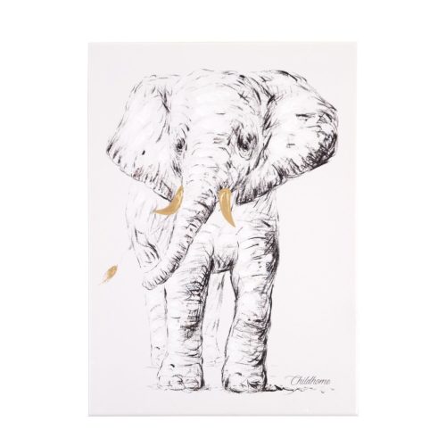 Peinture - Eléphant + Or - 30x40 Cm