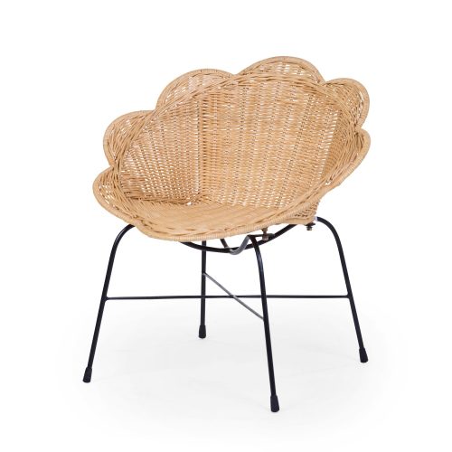 Chaise enfant Fleur en rotin