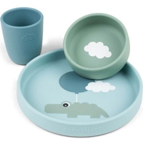 coffret-repas-en-silicone-happy-clouds-bleu-3-pieces