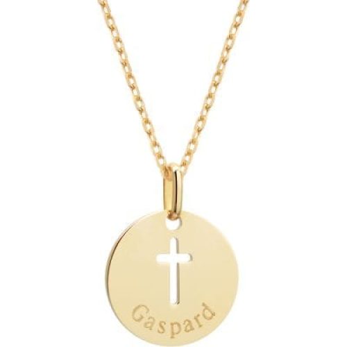 collier-chaine-croix-ajouree-personnalisable-plaque-or-18-carats