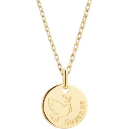 collier-chaine-dessin-colombe-personnalisable-plaque-or