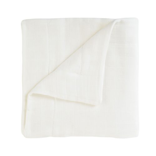 Couverture bébé en double-gaze unie Nuage de Lait