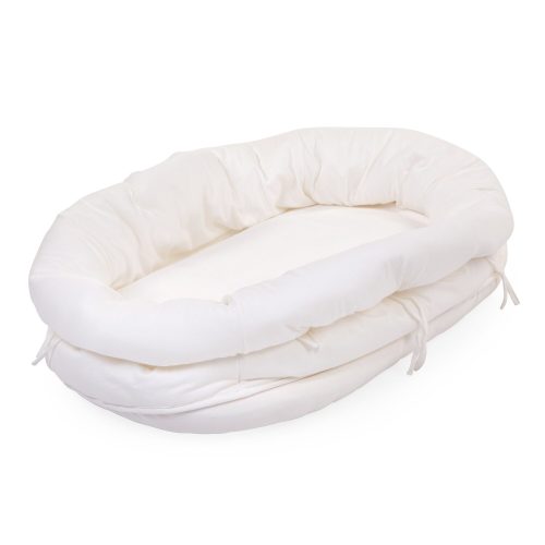 Housse de berceau en rotin jersery blanc cassé