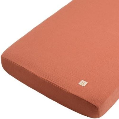 drap-housse-en-mousseline-de-coton-terracotta-70-x-140-cm