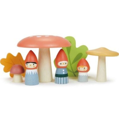 famille-de-gnomes-et-foret-en-bois