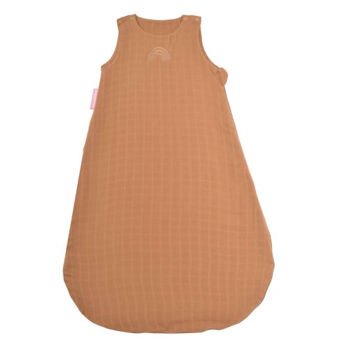 Gigoteuse été bébé gaze de coton unie Arc-en-ciel - caramel - TOG 0.5