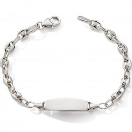 gourmette-maille-grain-de-cafe-plaque-ovale-14-cm-argent