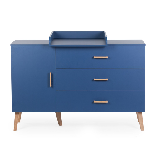 Commode 4 tiroirs Bleu gras