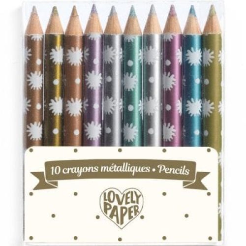 lot-de-10-mini-crayons-de-couleur-metallises-chic
