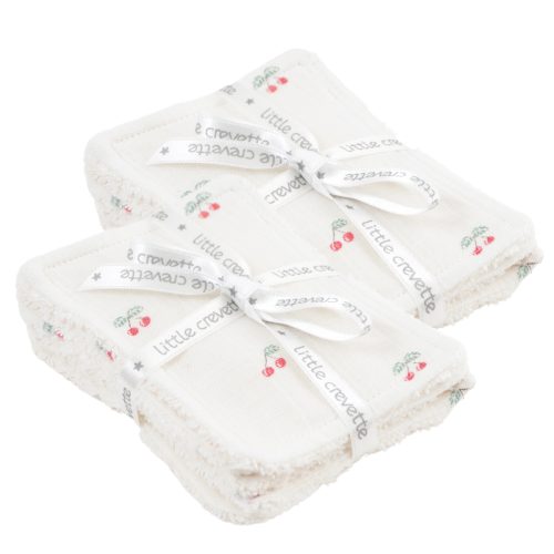 Lot de 12 lingettes lavables Cerise