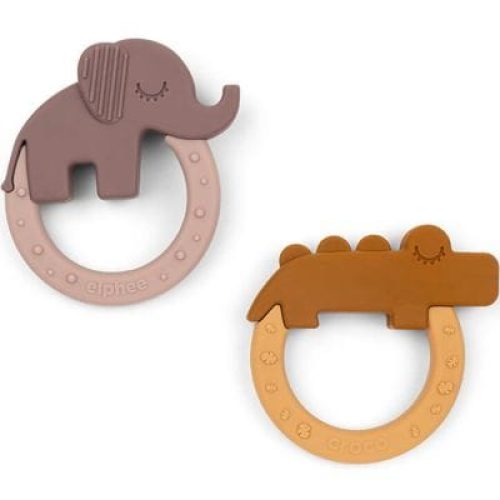 lot-de-2-anneaux-de-dentition-deer-friends-moutarde-et-rose
