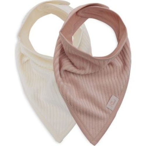 lot-de-2-bavoirs-bandana-velvet-rib-wild-rose-ivory