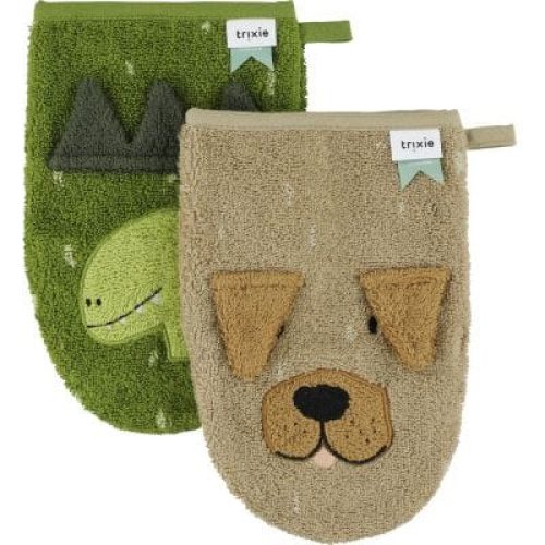 lot-de-2-gants-de-toilette-mr-dino-et-mr-dog