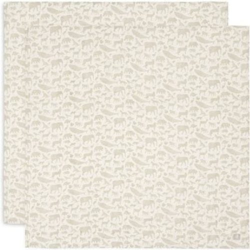 lot-de-2-maxi-langes-en-gaze-de-coton-animals-nougat-115-x-115-cm