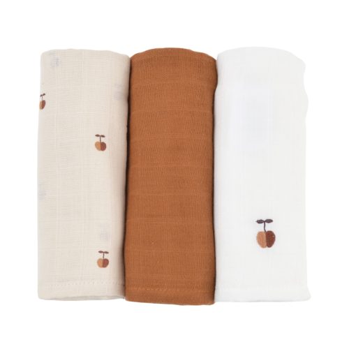 Lot de 3 langes bébé coton bio* Pom Pouce