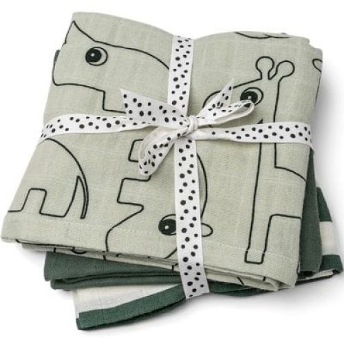 lot-de-3-langes-deer-friends-vert-70-x-70-cm