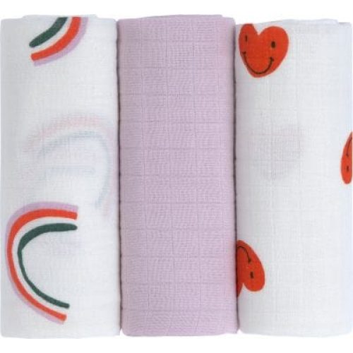 lot-de-3-langes-happy-rascals-coeur-lavande-60-x-60-cm
