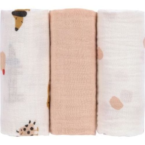 lot-de-3-langes-little-mateys-orange-epice-60-x-60-cm