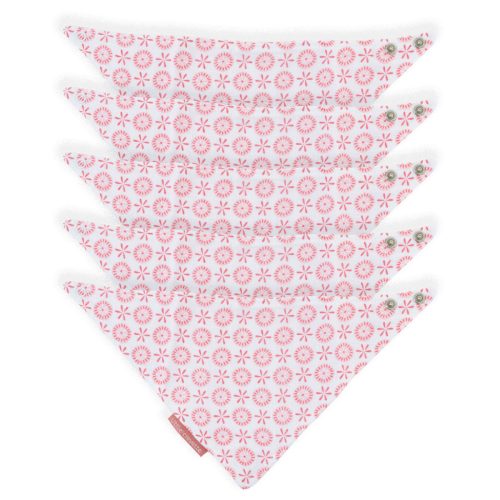 Lot de 5 bavoirs bandana Lovely Emilie