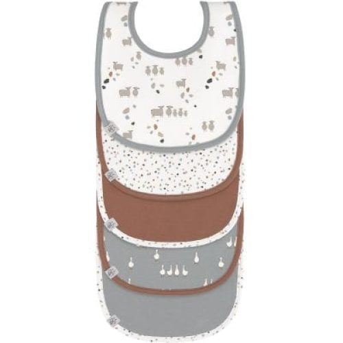 lot-de-5-bavoirs-en-eponge-tiny-farmer-mouton-bleu