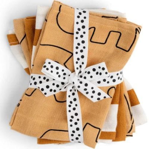 lot-de-5-debarbouillettes-en-tissu-deer-friends-moutarde-30-x-30-cm