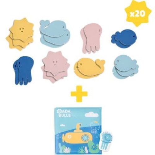 lot-de-jouets-de-bain-livre-de-bain-stickers-20-pieces