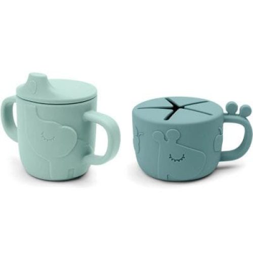 lot-tasse-a-bec-et-tasse-a-gouter-peekaboo-deer-friends-bleu