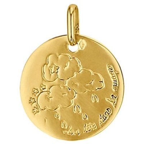 medaille-ronde-la-tete-dans-les-nuages-16-mm-or-jaune-750