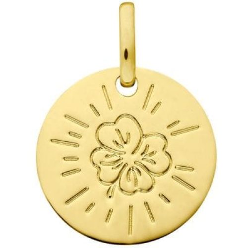 medaille-trefle-personnalisable-or-jaune-18-carats