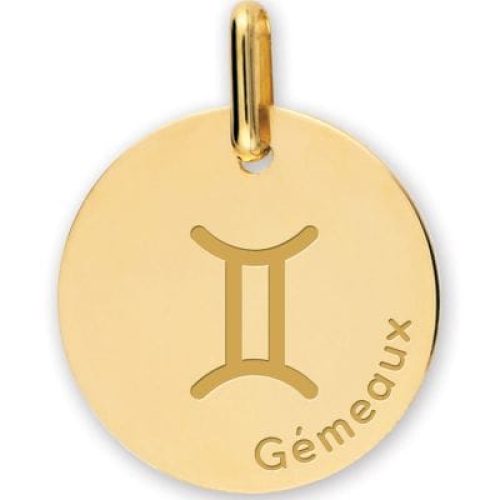 medaille-zodiaque-gemeaux-personnalisable-or-jaune-375