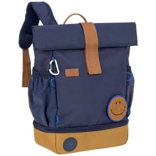 mini-sac-a-dos-rolltop-little-gang-bleu-marine