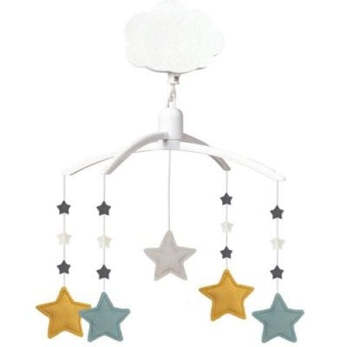 mobile-musical-en-lin-etoile-vert-celadon-et-curry