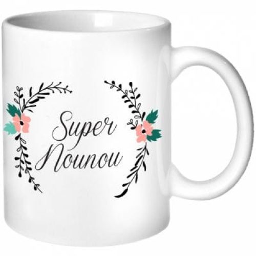 mug-nounou-fleurs-personnalisable