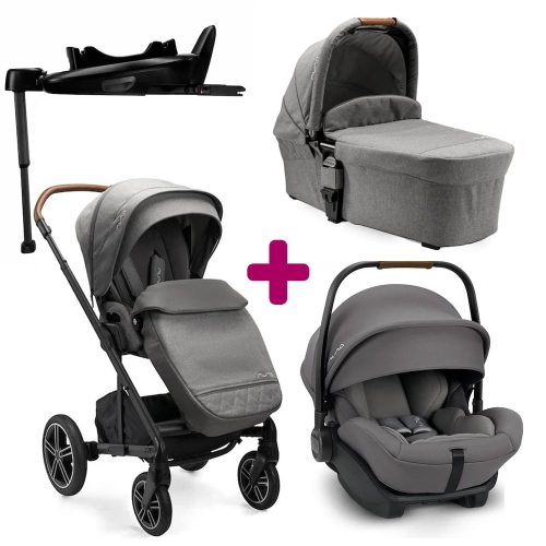 Pack poussette trio Mixx + coque Arra Next + nacelle Mixx + base Next Granite  Nuna